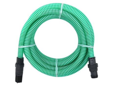 vidaXL Manguera de succión con conectores PVC 7 m 22 mm verde