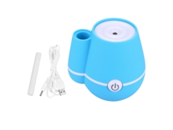 JILLIOPER Humidificador Ultrasónico Mini USB 220 ml Forma de Jarrón Purificador Aire Difusor de Aroma Azul