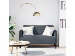 Sofá Loveseat Gris Oscuro 109 Cm Terciopelo