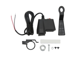 2026-cargador De Teléfono Para Moto Bicicleta Eléctrica 3.1a Doble Usb Con Voltímetro Rojo Kit De Instalación