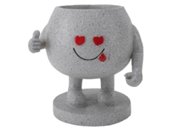 Maceta suculenta con adorable figura sonriente de pie con el pulgar hacia arriba, maceta de resina para jardín, balcón, patio, maceta B