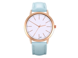 Reloj De Pulsera Analógico De Cuarzo Para Parejas, Estilo Ejecutivo, Azul Claro.