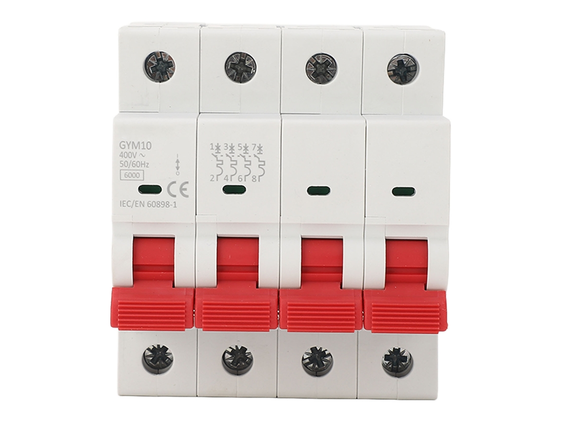 Yncm2026-interruptor De Circuito Miniatura 4 Polos 400v Gym10 6ka 32a Para Equipos Eléctricos