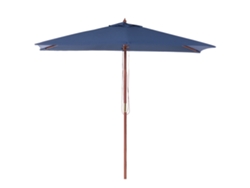 Sombrilla de jardín BELIANI Flamenco de Poliéster Azul 195x144x244