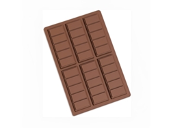 Moldes de silicona para repostería - Moldes reutilizables para chocolate - 6 bombones de 5 cuadrados - Marrón