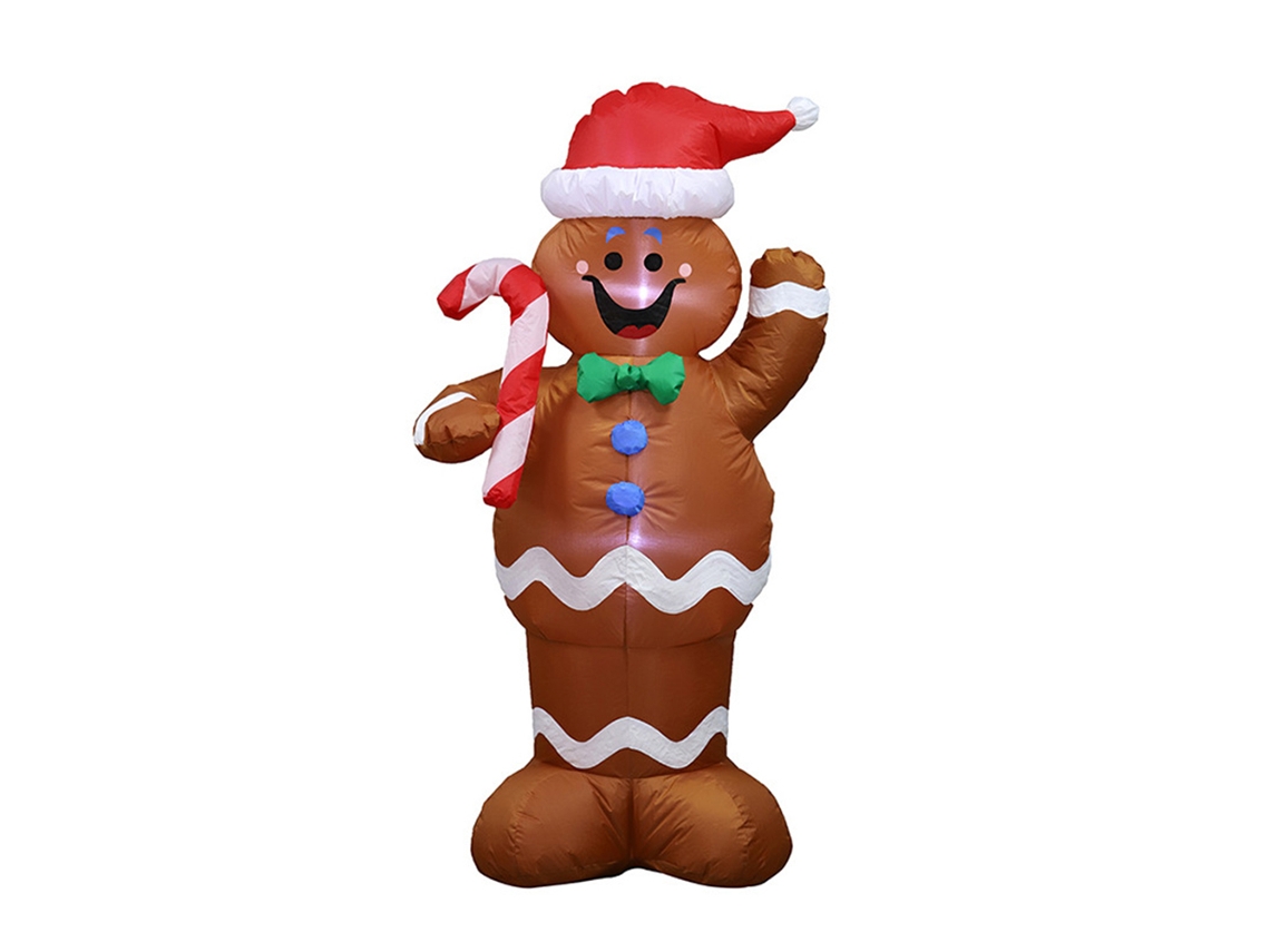 Muñeco de nieve inflable de 1,5 m para jardín navideño