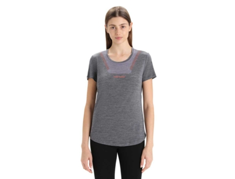Camiseta de Mujer ICEBREAKER Sphere Ii Hitt Gris (M)