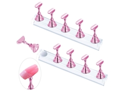 2 Juegos De Soportes Rosas Para Uñas, Ideales Para Practicar Y Exhibir. Accesorios Para Uñas Para Principiantes.