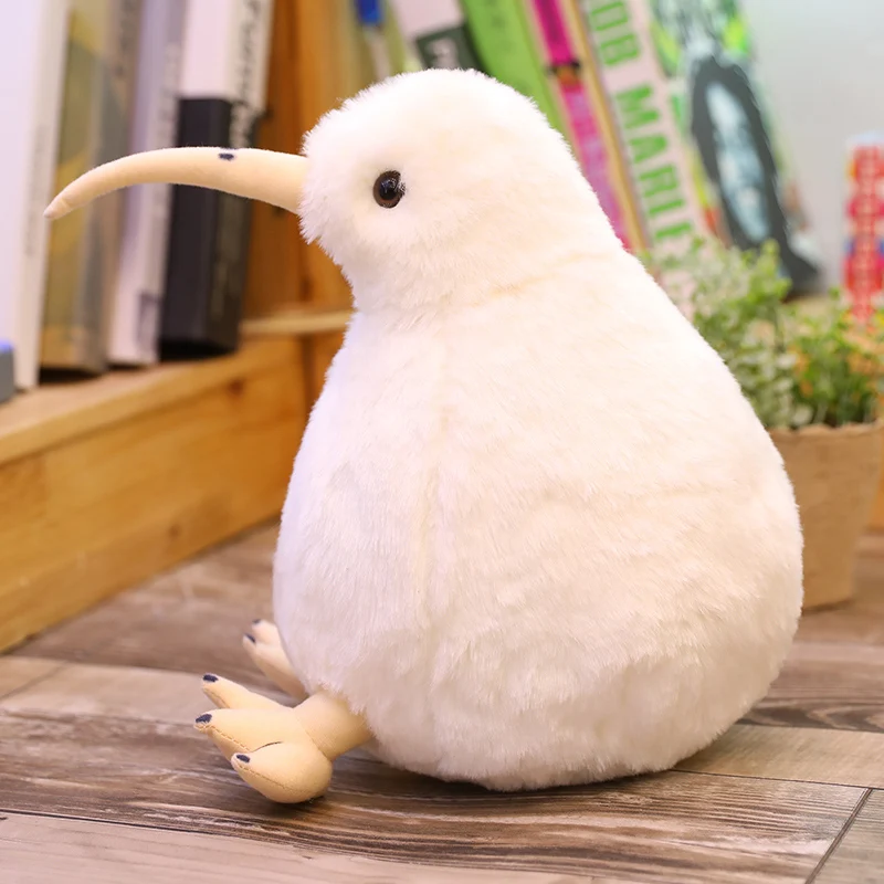 (blanco, 20 Cm) Lindo Y Realista Peluche De Kiwi, Muñeco De Peluche Suave