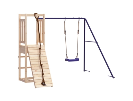 vidaXL Parque infantil de exterior madera maciza de pino