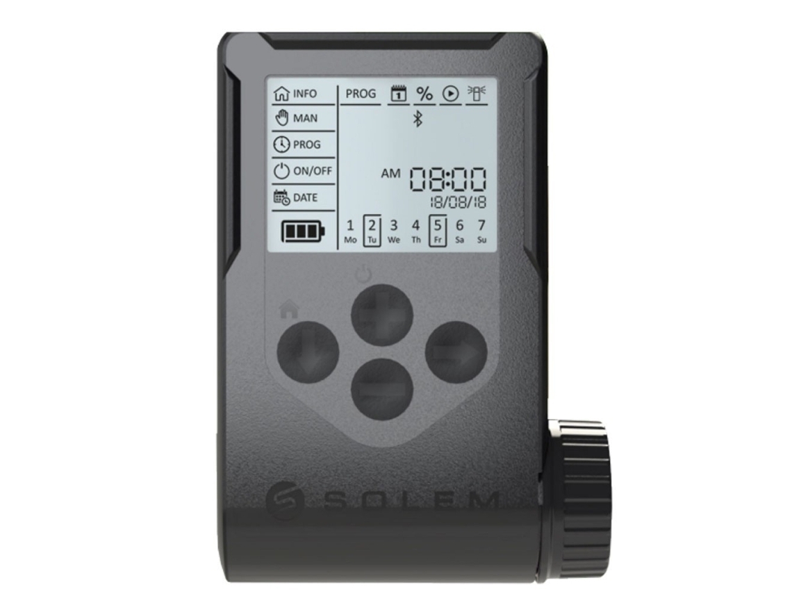 Programador Solem Woobee Bluetooth 2 Zonas - Riego Autónomo y Versátil El Programador Solem Woobee permite gestionar el riego de 2 zonas de forma