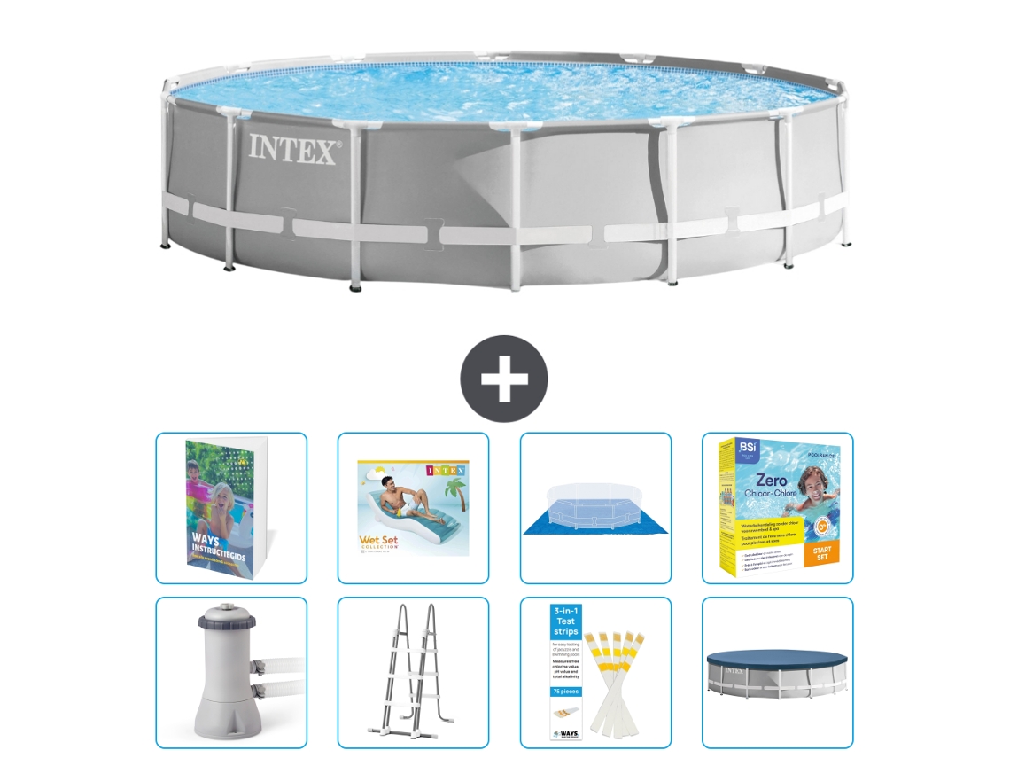 Intex Piscina Prism Frame Redonda - 427x107 Cm - 9-peças S639
