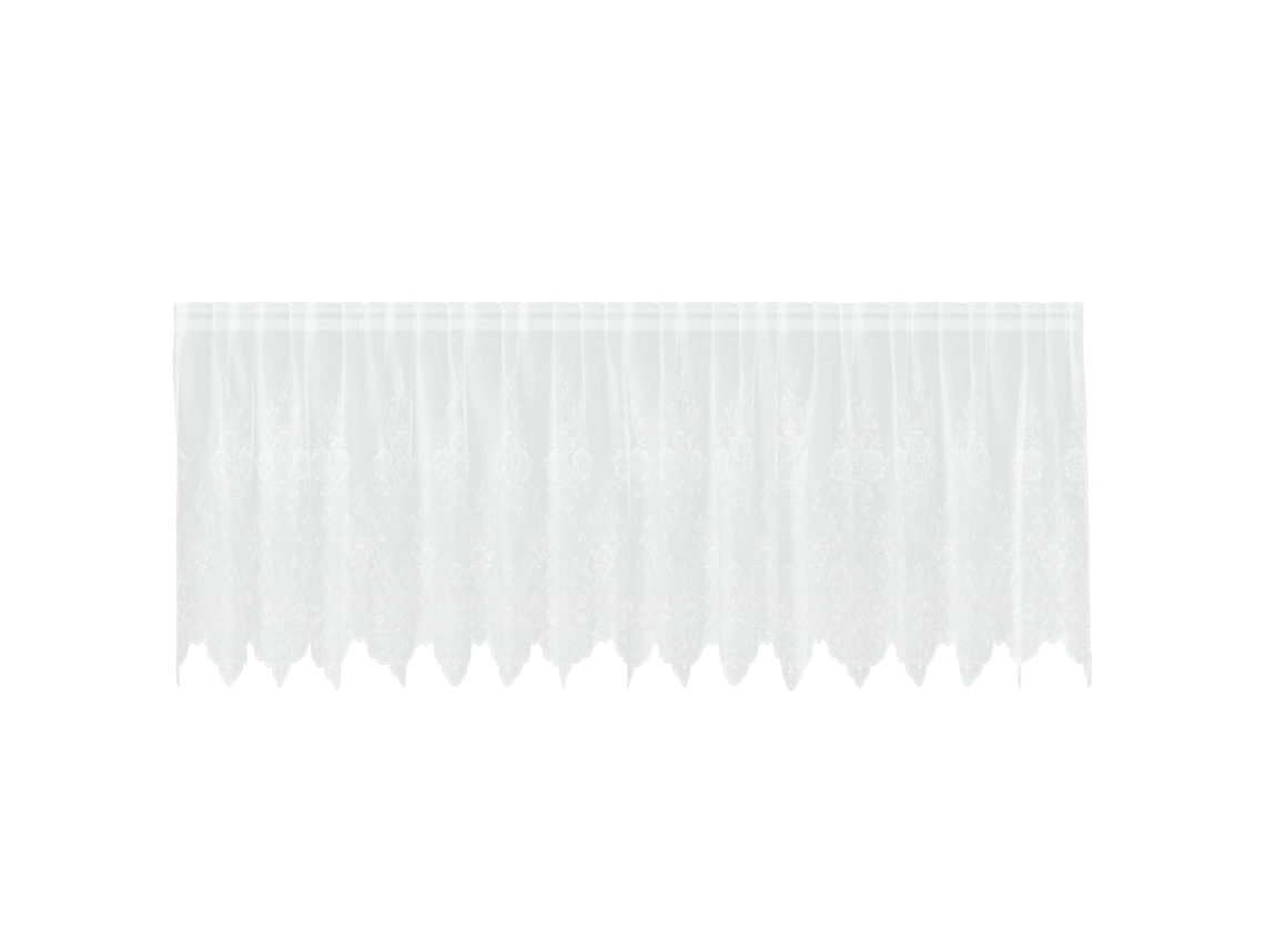 Maison Exclusive - Cortina De Encaje Con Cortinas Floral 100 X 400 Cm Poliéster