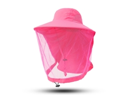 Sombrero Con Red Mosquitera Chrui Invisible Y Protección Solar (rosa)