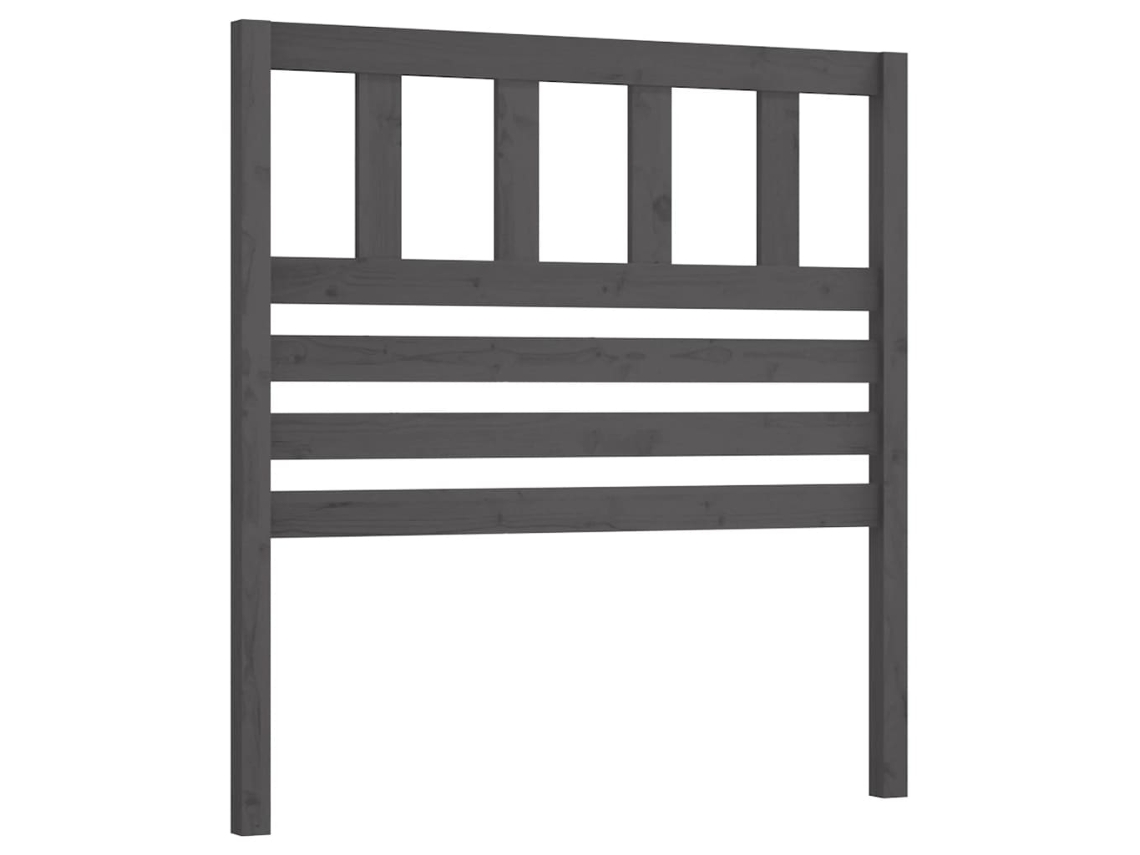Cabecero de cama 96x4x100 cm Pino macizo Gris MAISON EXCLUSIVE