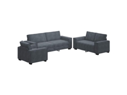 Maison Exclusive - Juego De Sofás Con Cojines 3 Piezas Terciopelo Gris Oscuro