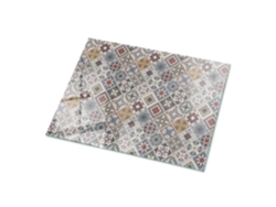 Tablero De Vidrio Rectangular Espelharte (80x60 Cm - Patrón De Mosaico Con Adornos - Gris)