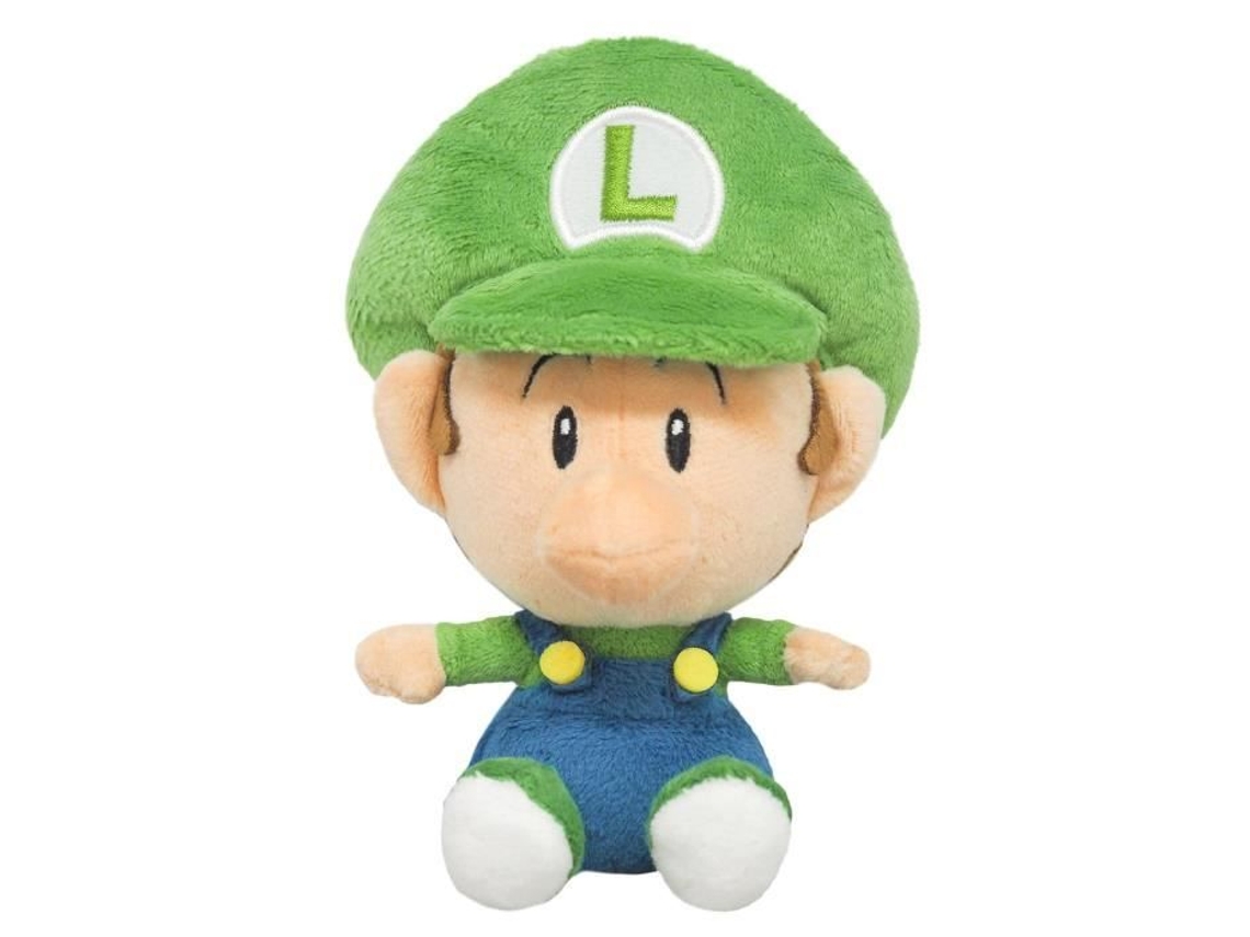 Peluche Super Mario Baby Luigi de 16 cm, mixto, para mayores de 3 años