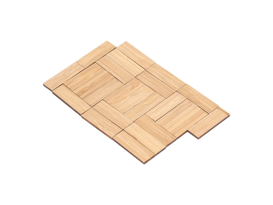 24 Bandejas De Bambú Para Suelo De Casa De Muñecas En Miniatura A Escala 1:12, Decorativas.