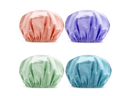 MEOIRUERY Gorros de ducha reutilizables para mujer, doble capa, impermeables, protección capilar, cómodos para el cuidado facial, el baño, la cocina y la limpie