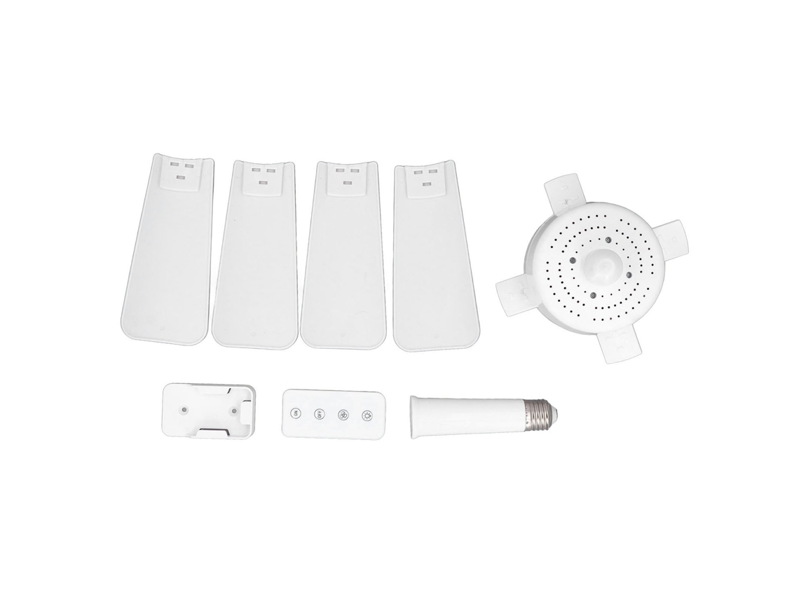 Lámpara/ventilador Enchufable Con 4 Aspas Led Ajustables, 85-265v, Con Control Remoto Para Iluminación Del Hogar.