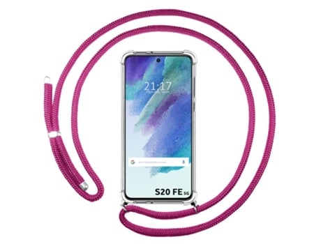 Carcasa Samsung Galaxy S21 FE 5G TUMUNDOSMARTPHONE Colgante Rosa