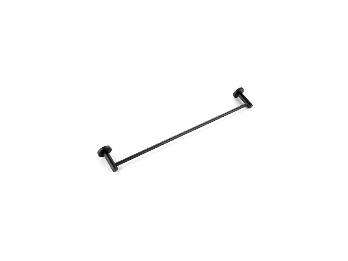 Toallero plegable promocional de latón macizo negro mate con un solo brazo adhesivo de pared, económico, de una palanca | Gusshious