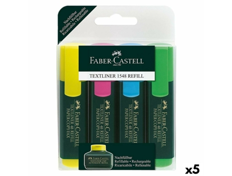 Juego De Marcadores FABER-CASTELL Fluorescente 5 Unidades