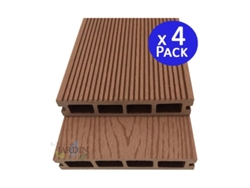 Tablon Jardin Composite 220 X 14,6 X 2,5 Cm Marrón Pack 4 SUINGA