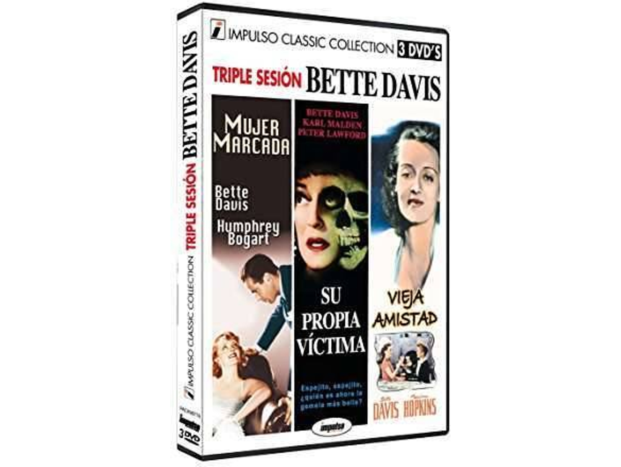 DVD Pack 3 s Bette Davis Mujer Marcada + Su Propia Victima + Vieja Amistad