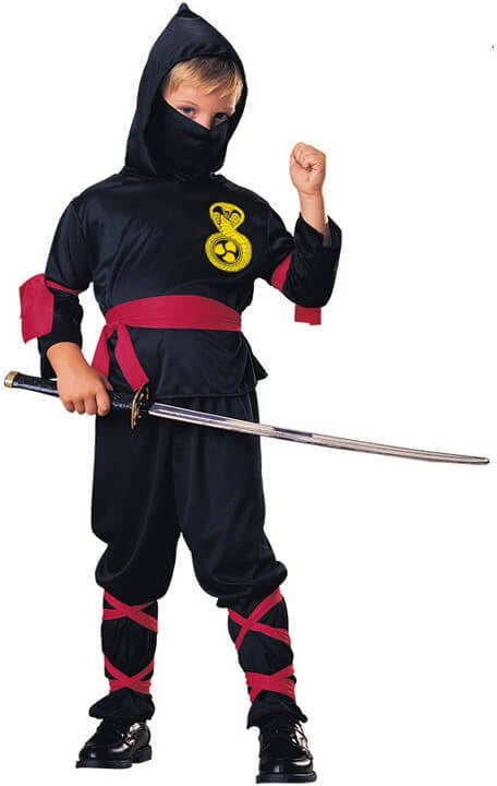 Rubies De Ninja para niños color negro 810 años 12109l disfrazzes 8 10