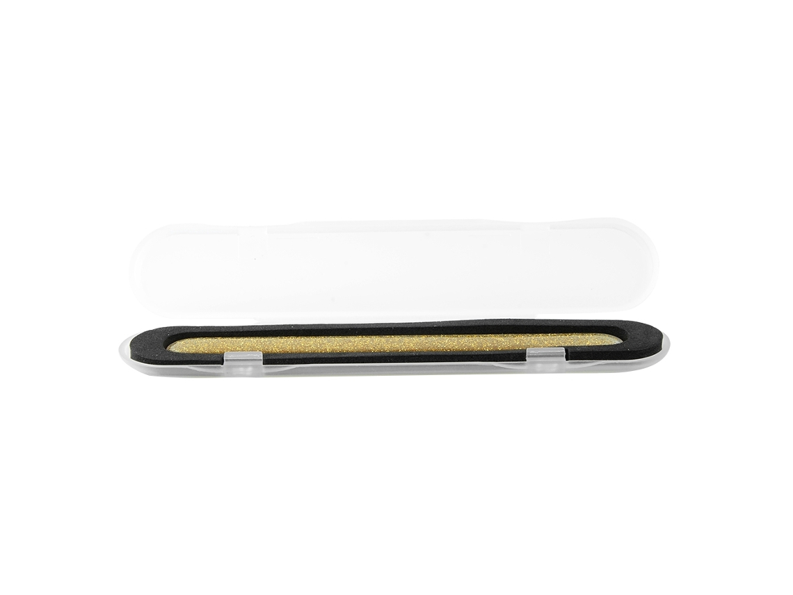 Herramienta de pedicura Rebe Nano Glass para eliminar piel muerta y callosidades, raspador de pies dorado, 12 cm