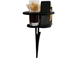Portavasos compacto para exteriores, varilla de madera resistente para una fijación versátil al suelo, perfecto para amantes y entusiastas de la cerveza.
