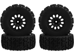 4 Llantas Y Neumáticos Rc A Escala 1/10 Para Camiones De Pista Corta -2wd Slash Arrma Senton
