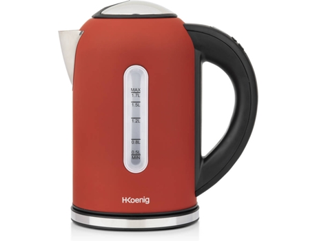 Hervidor Eléctrico H. KOENIG BOE54 (1.7 L - 2200 W - Rojo)