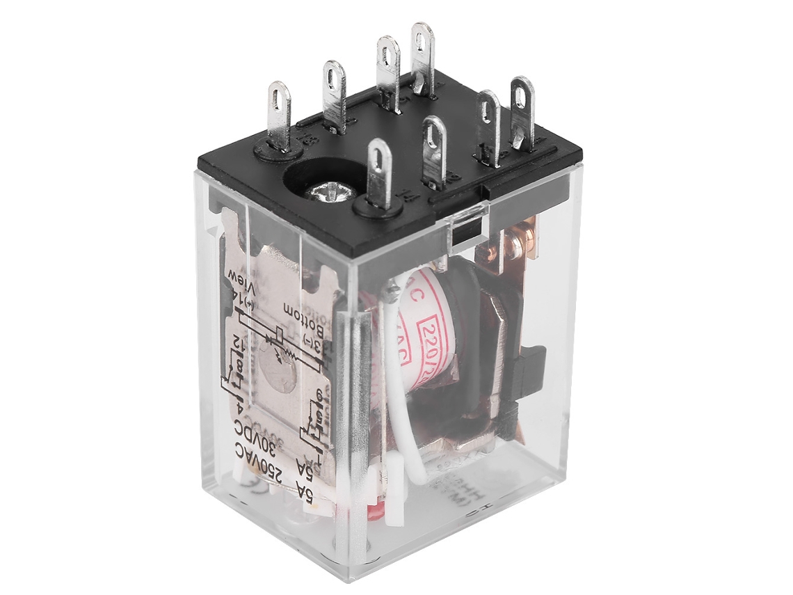 10 Piezas Relé Intermedio Original 8 Pin Dpdt Ac 220v Dc24v Hh52pmy4n-j (contacto De Cobre)