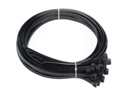 Gomas Para El Cabello Largas De 20 Pulgadas, Negras, 60 Unidades, Resistentes, 120 Libras, Para Uso Industrial.