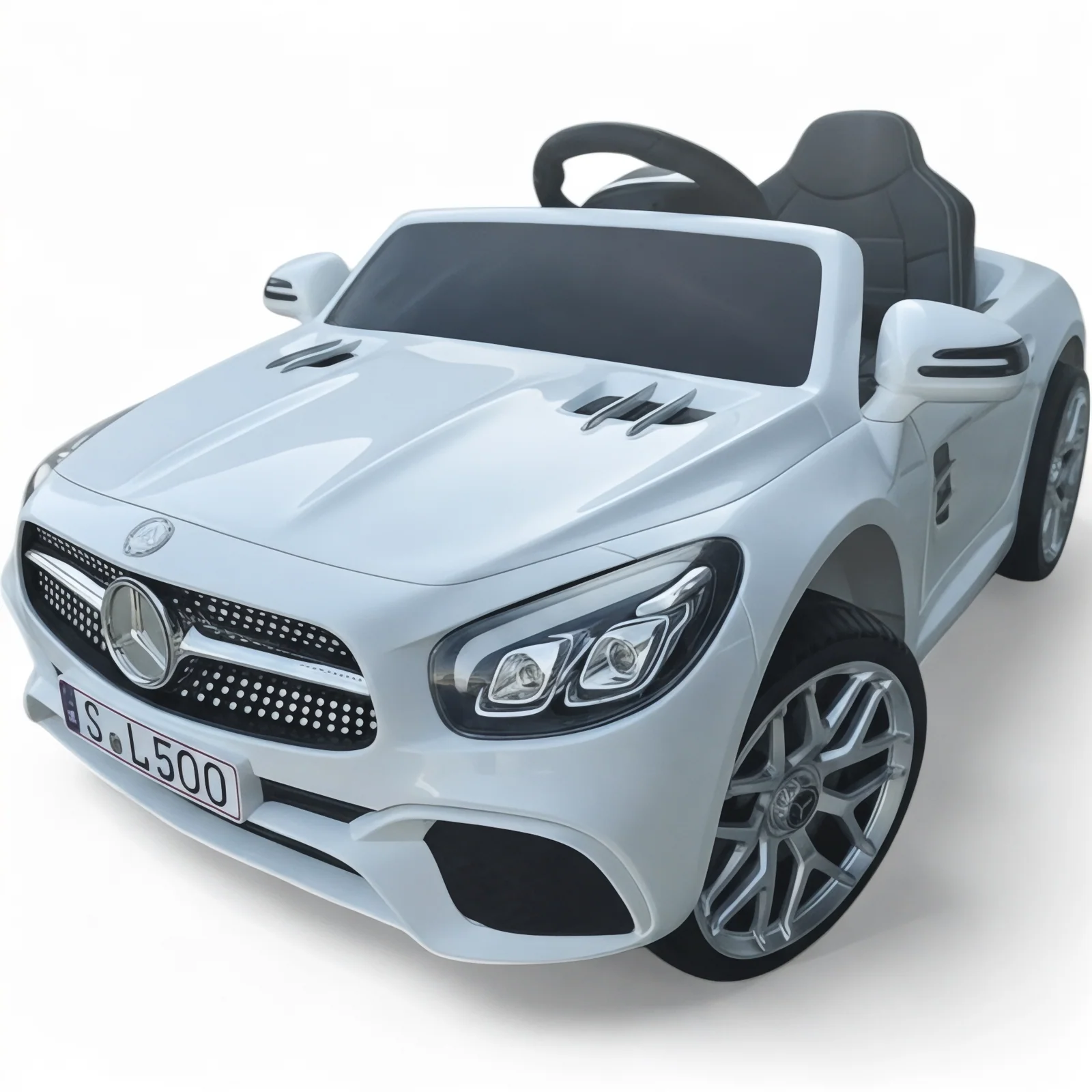Coche Eléctrico Para Niños Mercedes Sl500 12v Con Ruedas Eva, Asiento De Polipiel Y Mando Parental Funtastic Land