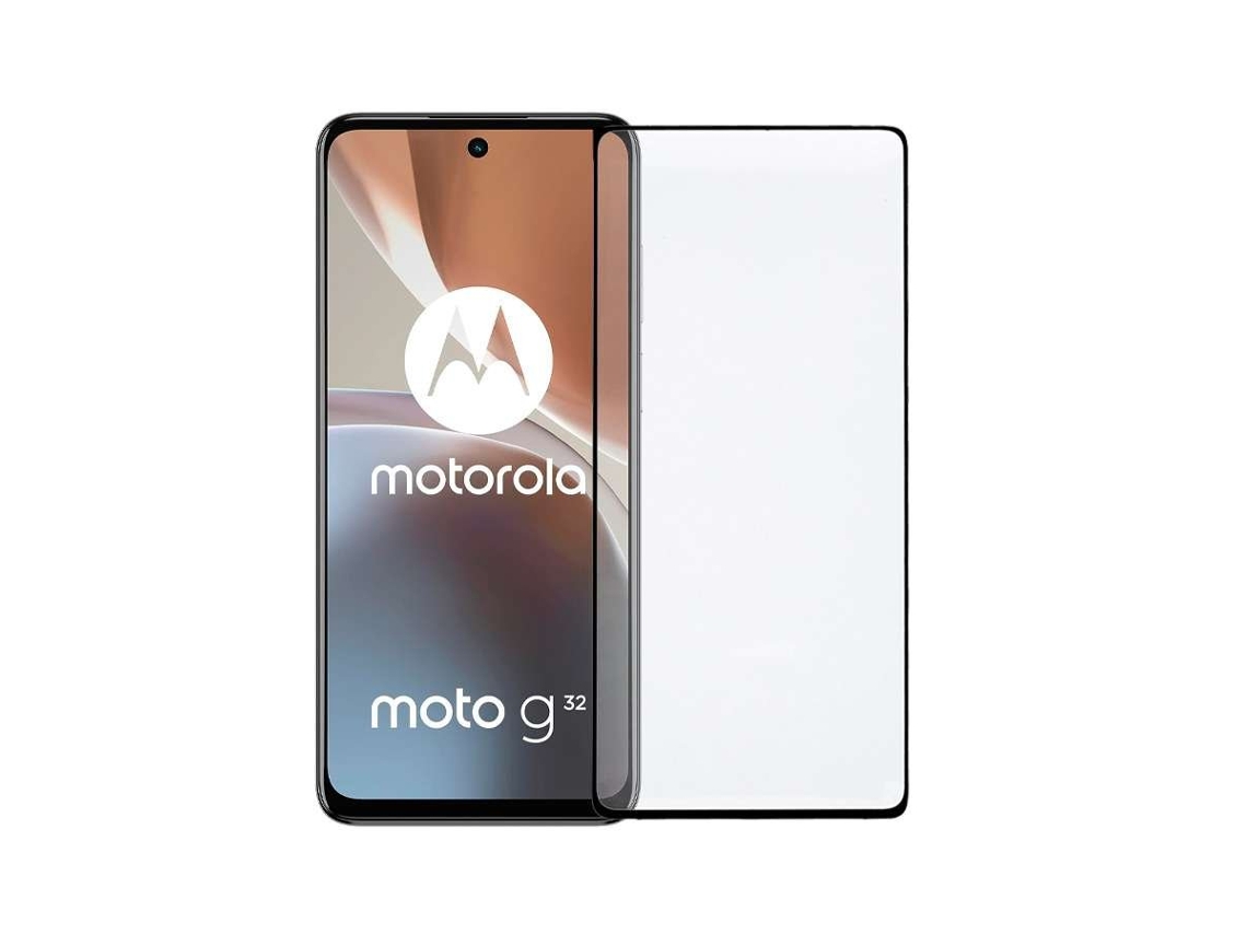 Cristal Templado Completo Negro Para Motorola Moto G32