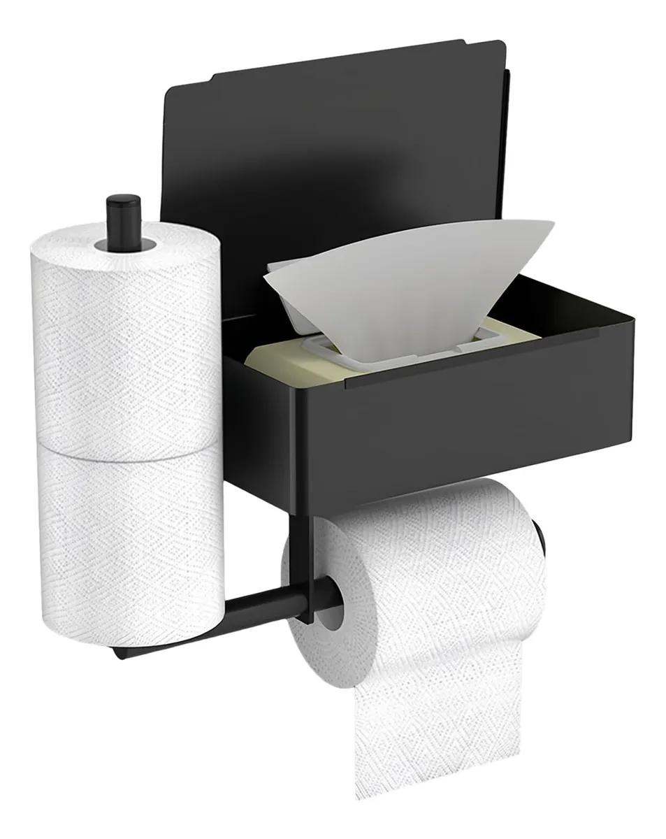 Portarrollos de papel higiénico de acero inoxidable, portarollos de bañovayotoy