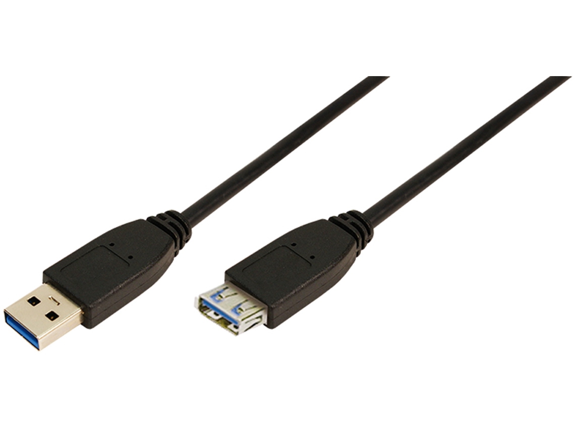 Cable de extensión LOGILINK USB 3.0 negro 3,0 m