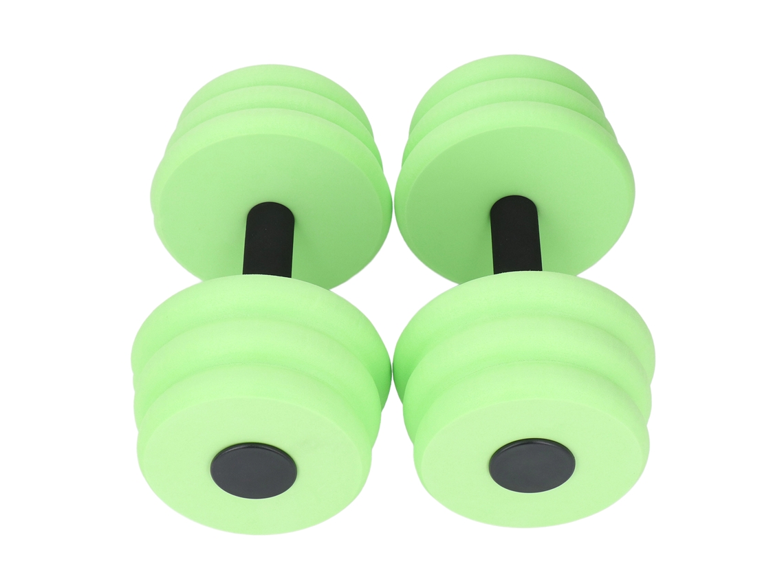 Mancuernas flotantes de EVA para ejercicios acuáticos, verdes, 2 unidades