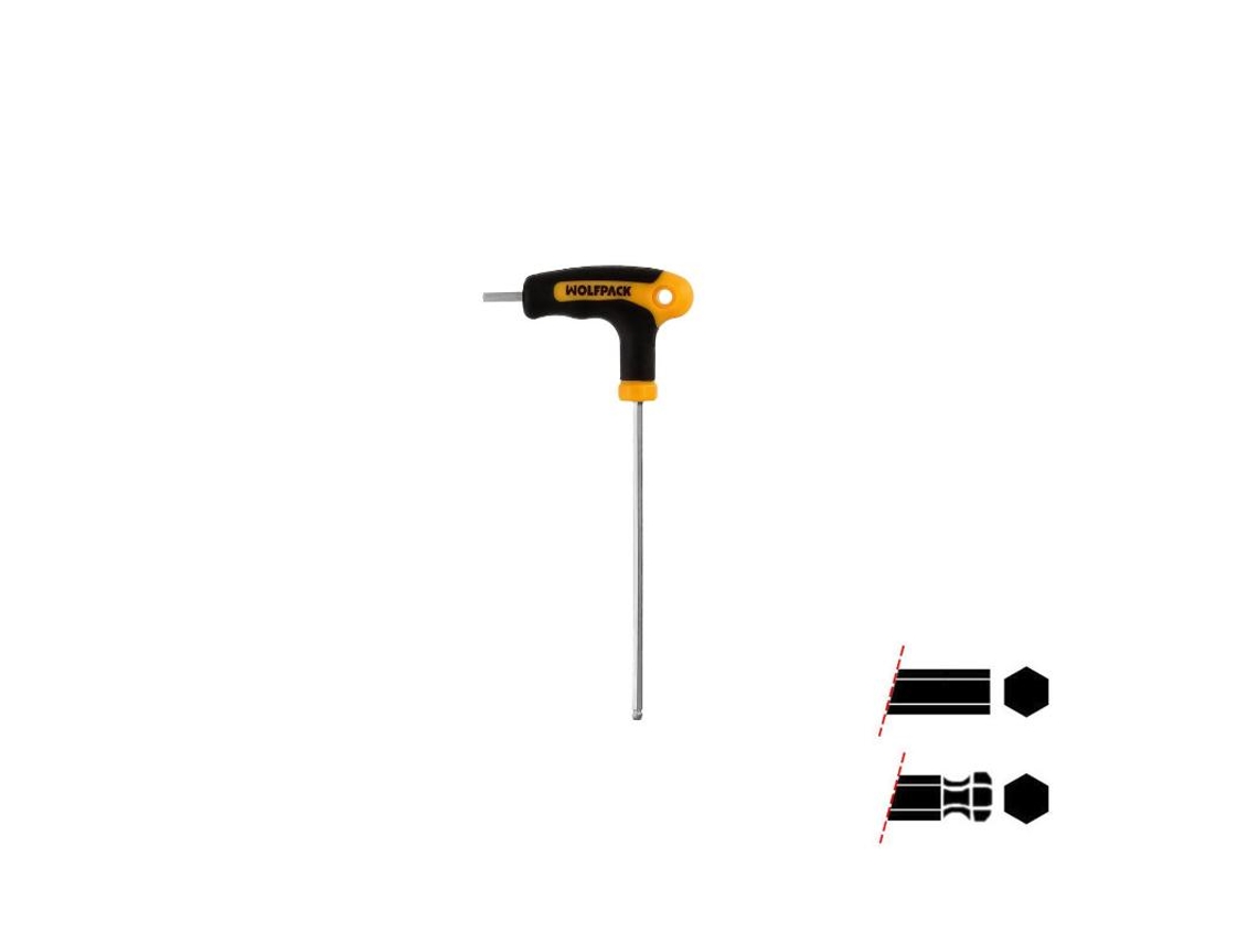 Llave allen con bola mango forma t 3,0 mm. con colgador