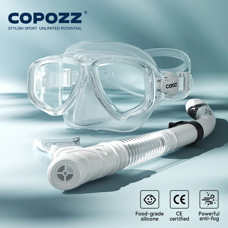 Máscara De Buceo Profesional (transparente), Antivaho, Con Lente De Cristal Templado, Unisex.