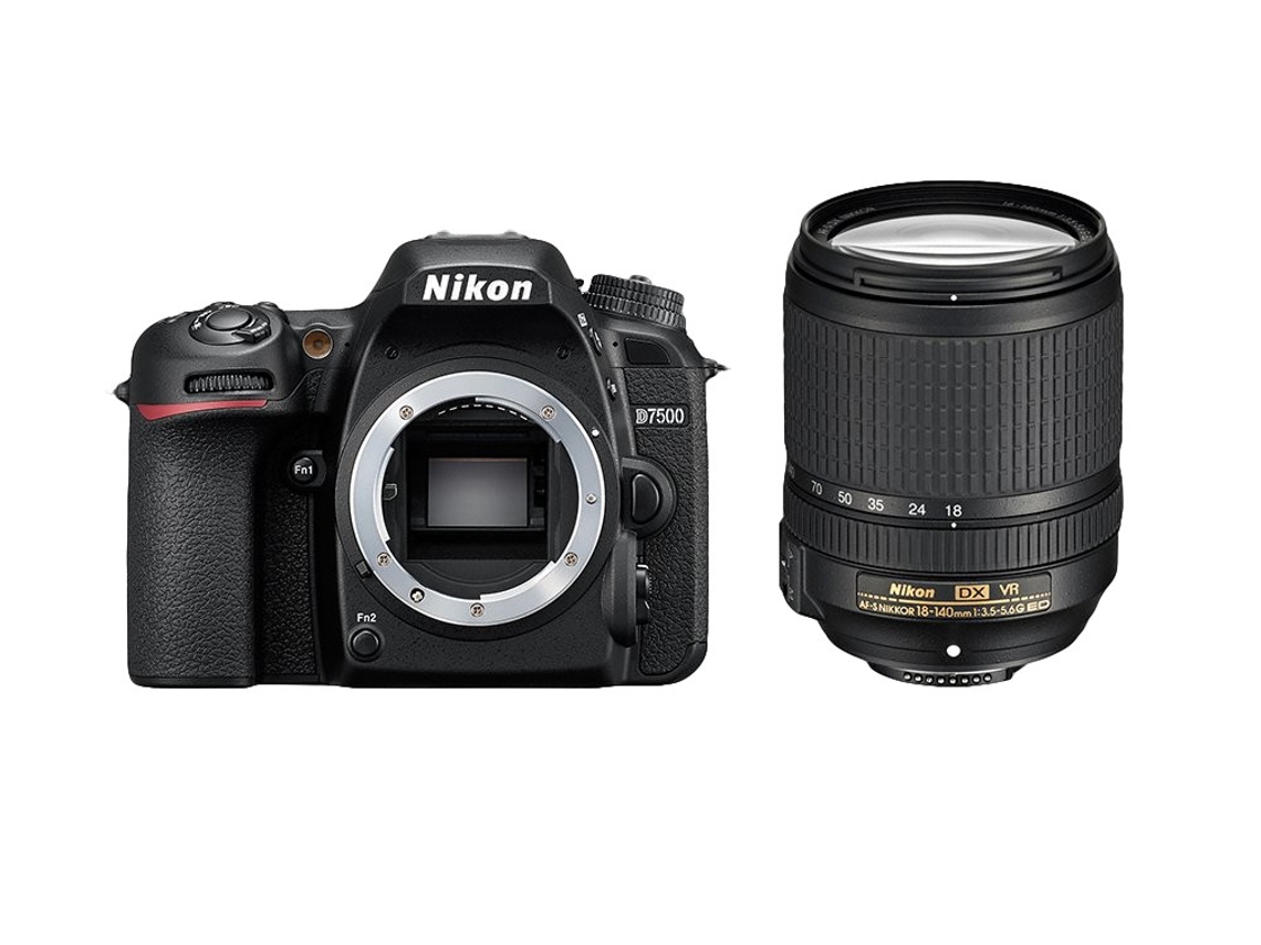 D7500 AF-S DX NIKKOR 18-140 VR Juego de cámara SLR 20,9 MP CMOS 5568 x 3712 Pixeles Negro NIKON