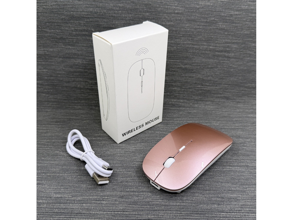 Mouse Bluetooth Recarregável Para Notebooks - Cinza
