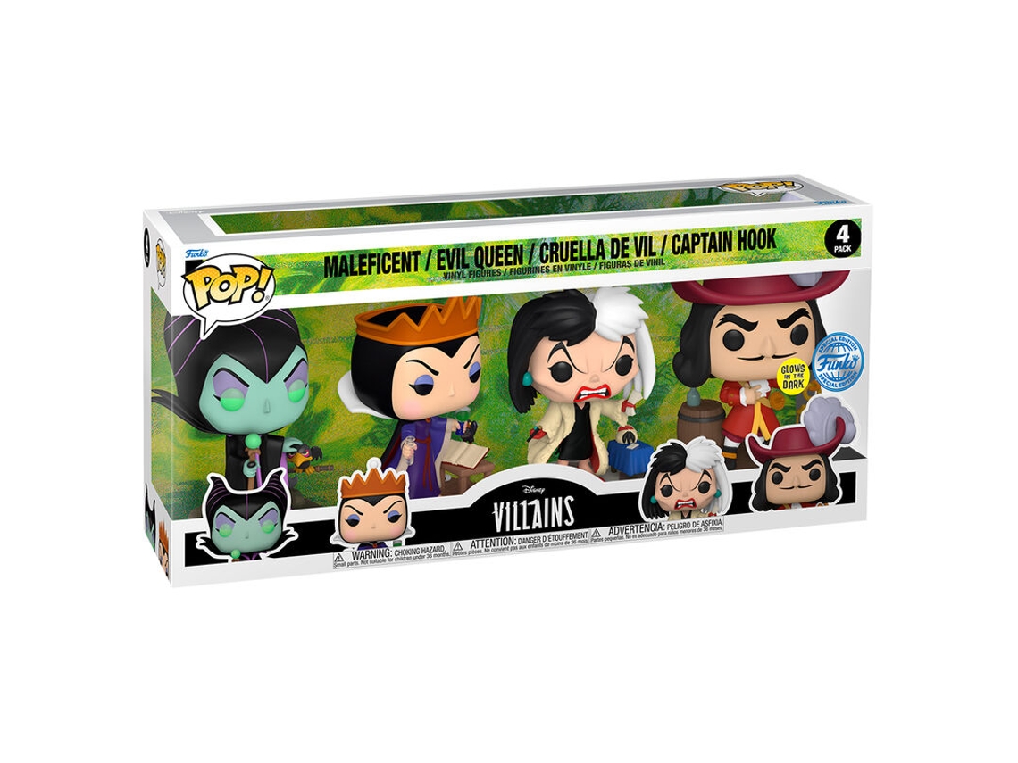 Figuras Pop Pack 4 Villanos Disney Funko