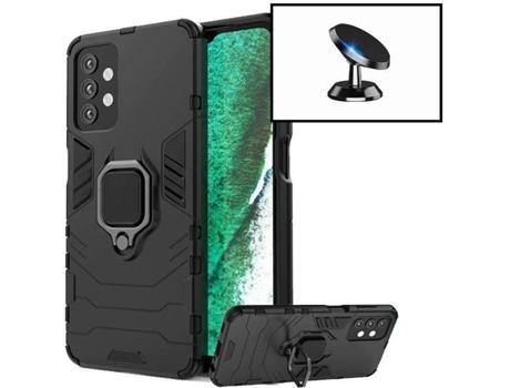 Carcasa + Soporte Magnético Samsung Galaxy A52s 5G PHONECARE Military Defender Negro