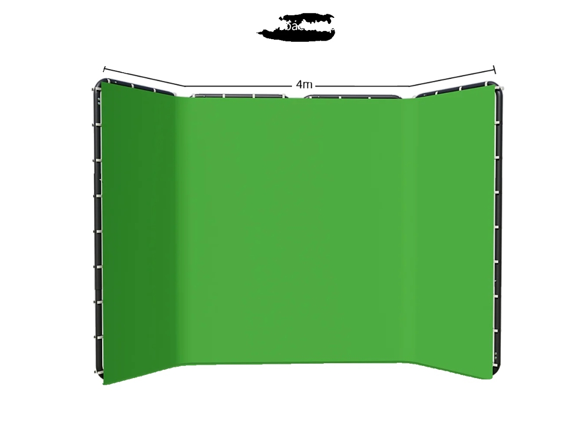 Fondo Chroma Key, tamaño 240 x 400 cm, tejido resistente a las arrugas, kit verde suelo