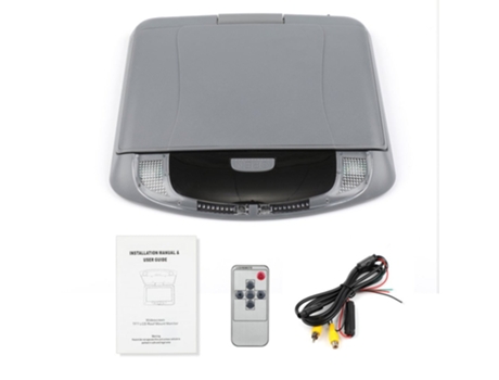 Cree el monitor del color del lcd del soporte del techo del coche, pantalla abatible[Gris]